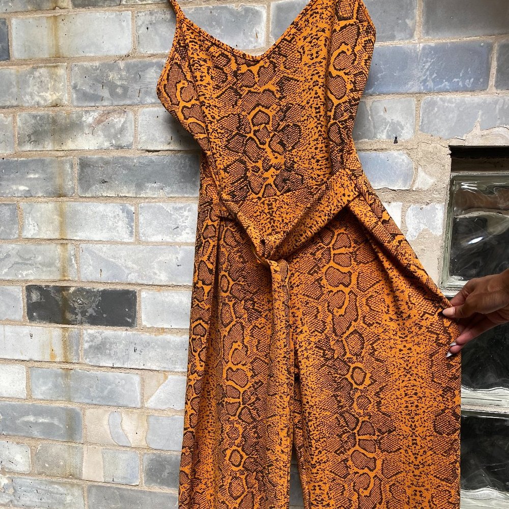 PrettyLitteThings Orange Leopard Jumpsuit (12)